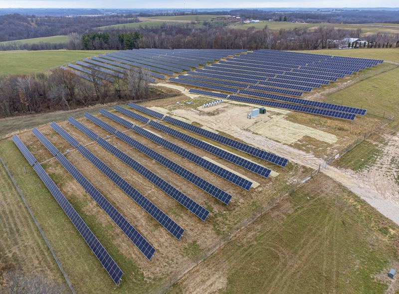 Parc fotovoltaic văzut de sus